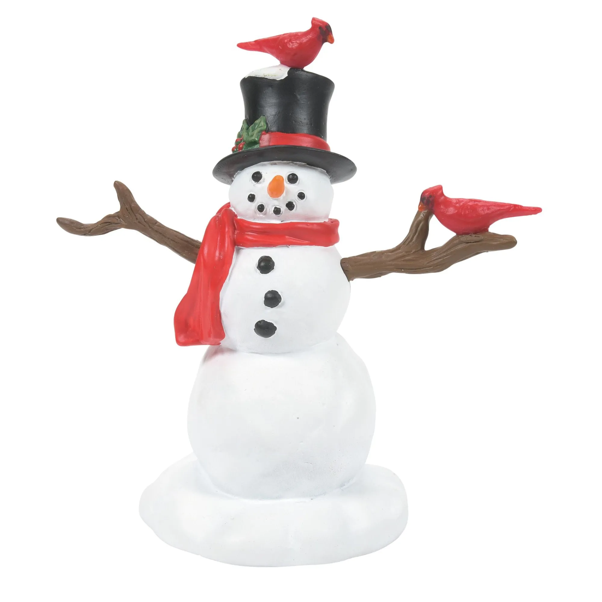 Department 56 Village Parts And Accessories | Cardinal Christmas Snowman