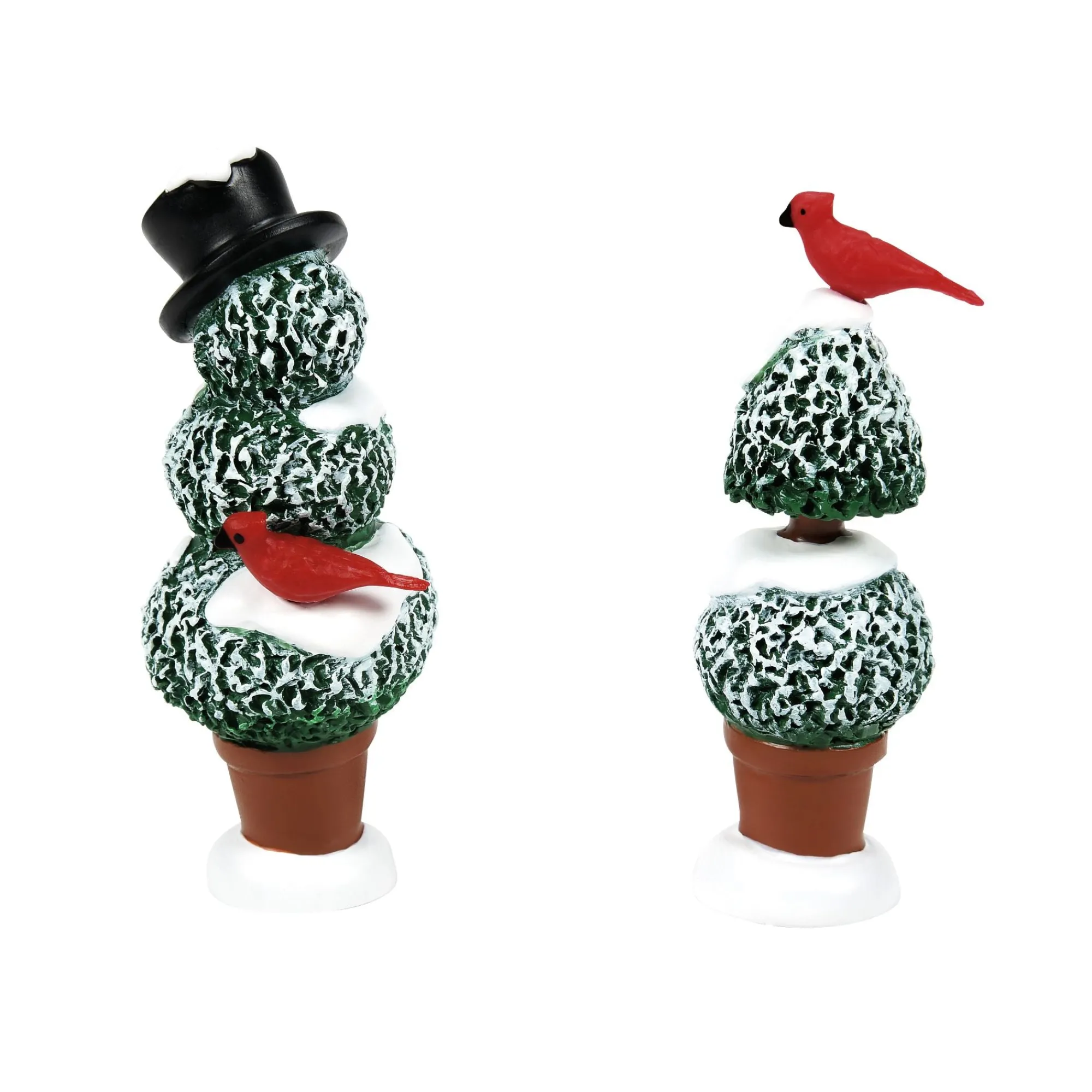 Department 56 Village Parts And Accessories | Cardinal Topiaries S/2