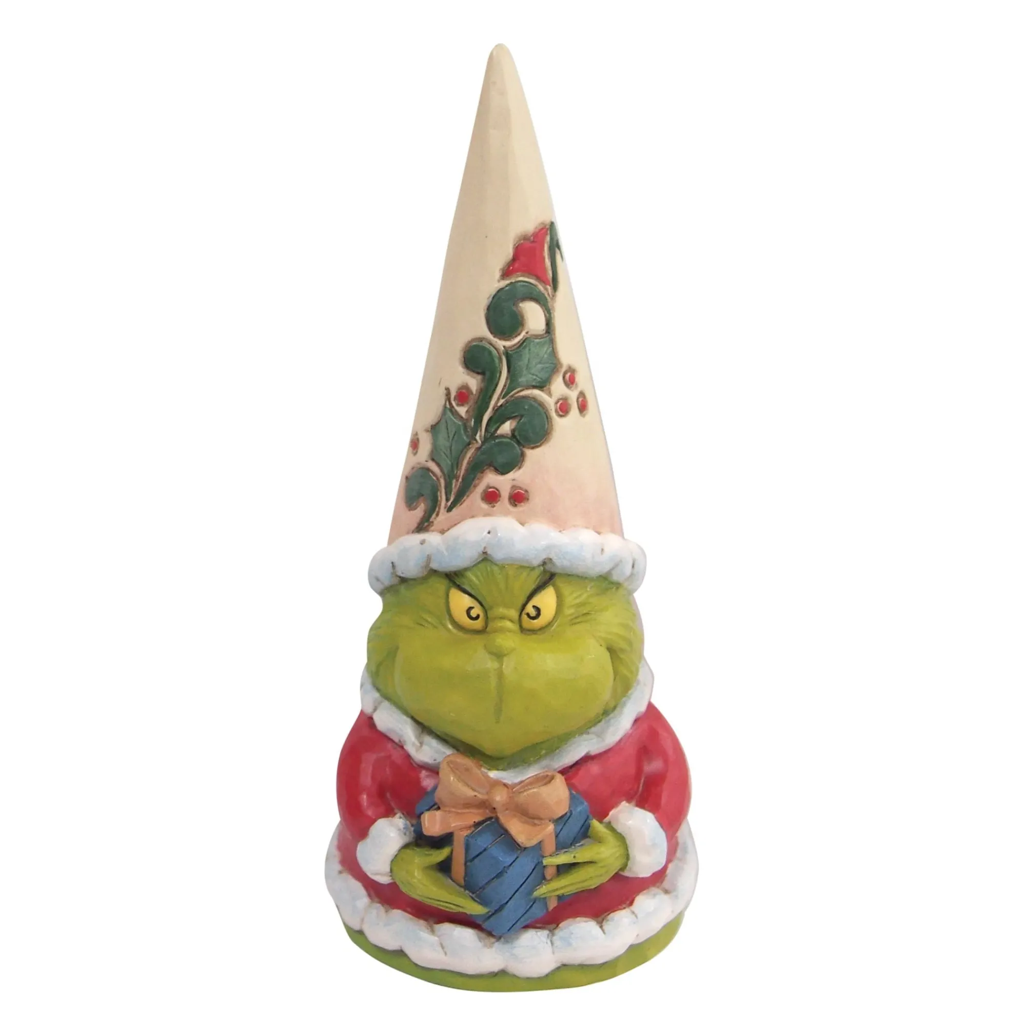 Enesco Gift Figurines | Grinch Gnome Holding Present