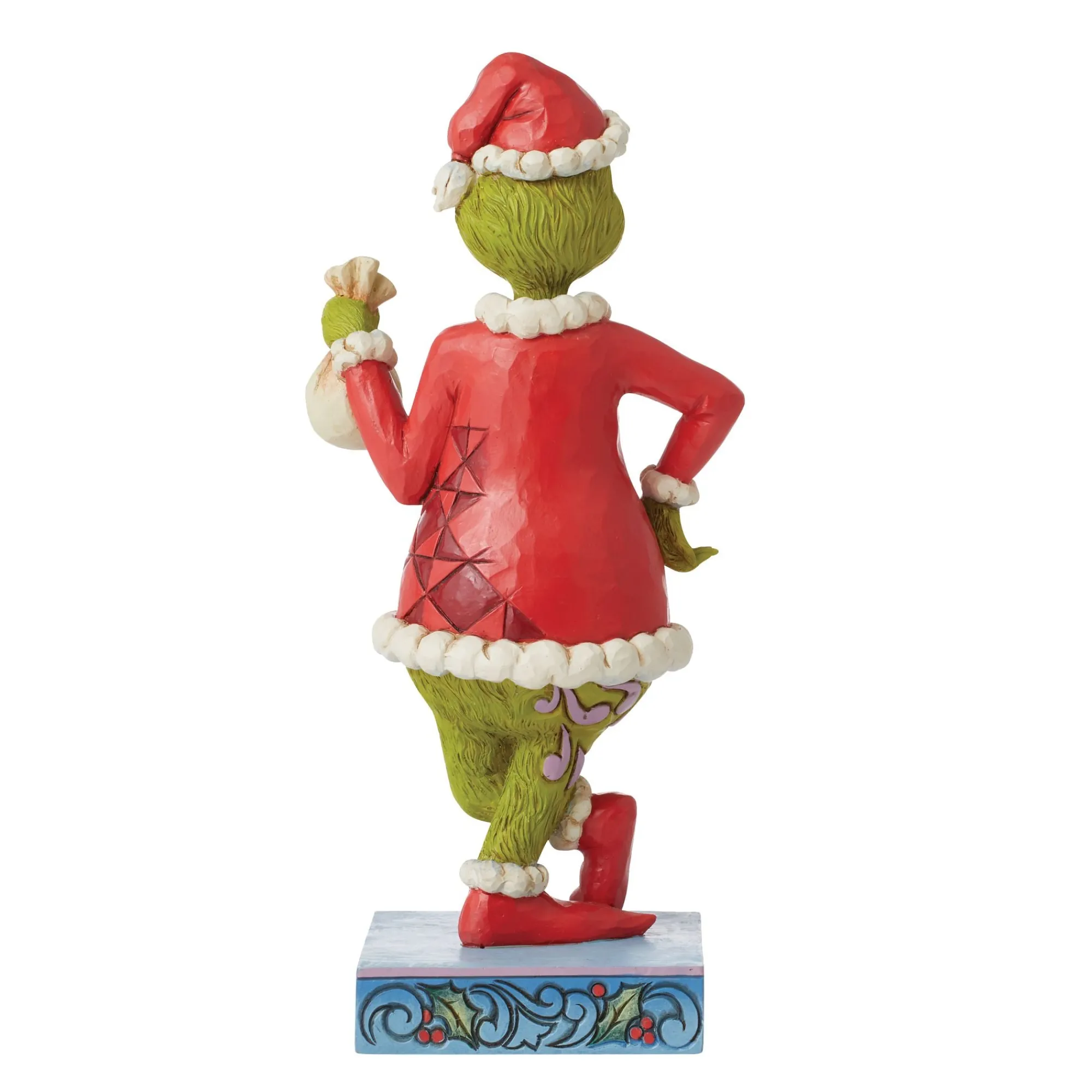 Enesco Gift Figurines | Santas | Grinch with Bag of Coal