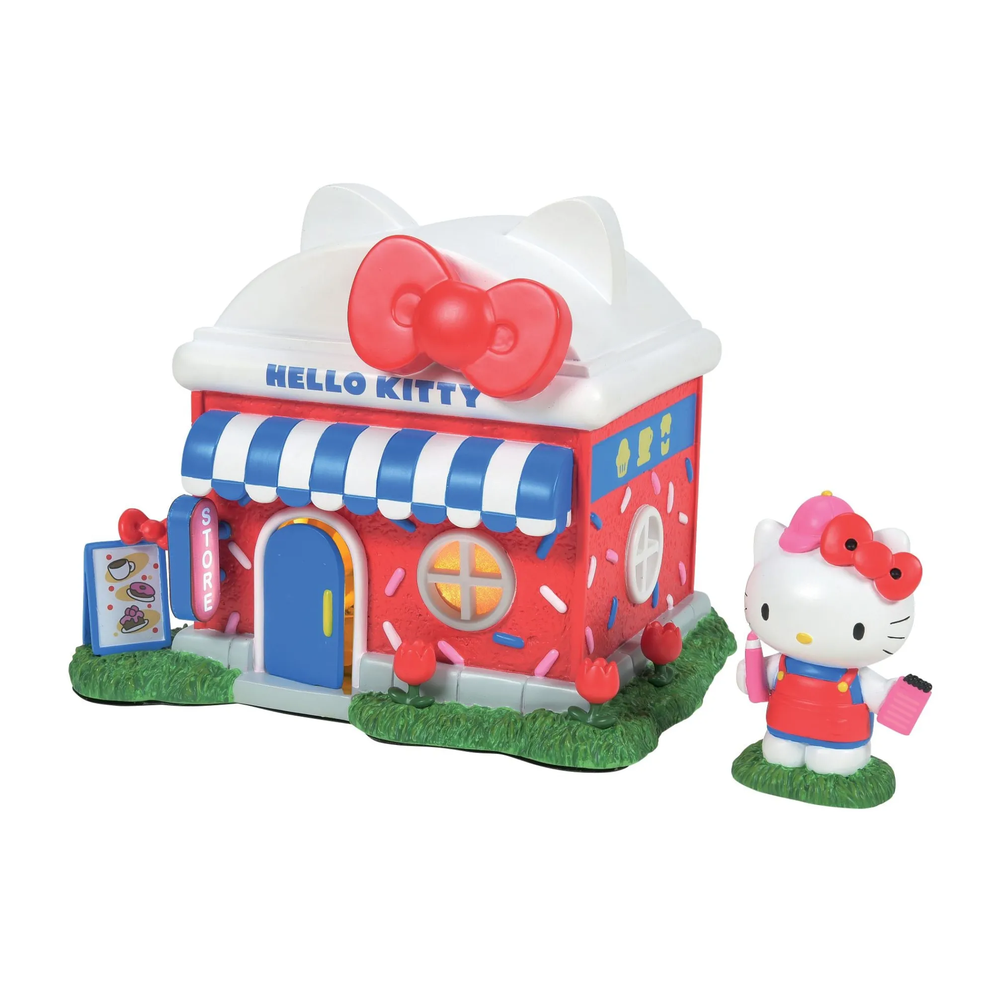 Department 56 Village Lighted Buildings | Hello Kitty's Store S/2