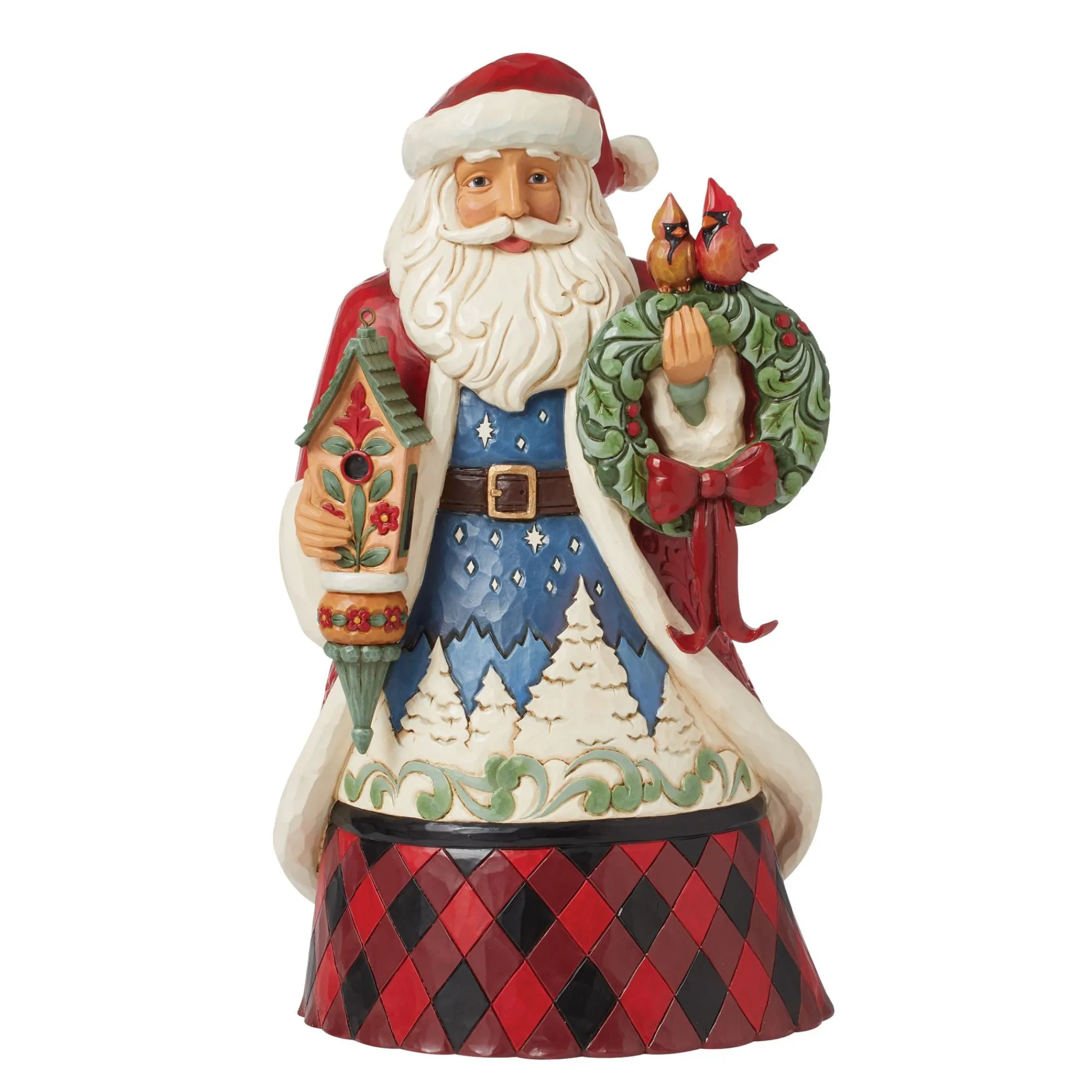 Enesco Gift Figurines | Santas | Highland Glen Santa Bird Fig
