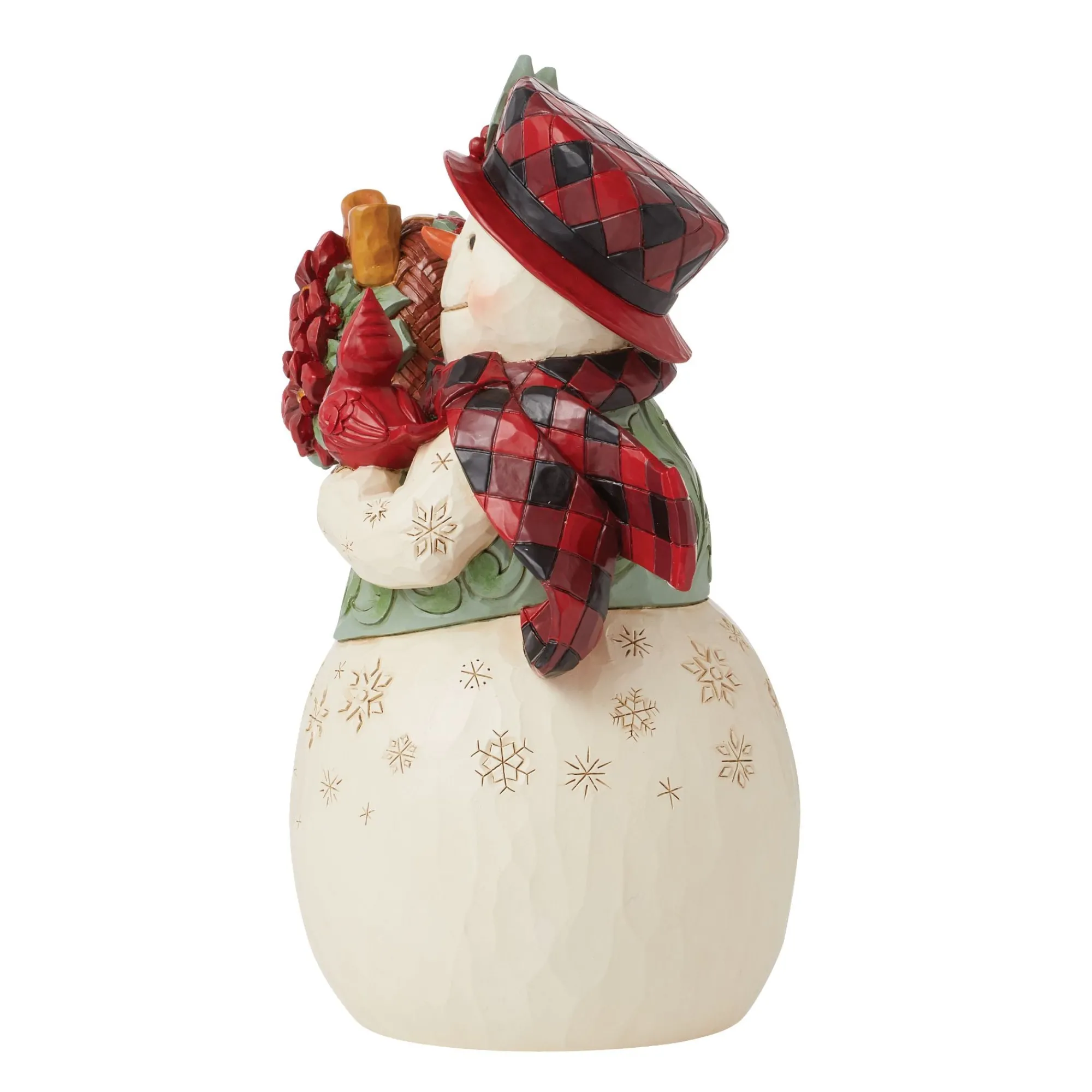 Enesco Gift Figurines | Snowman | Highland Glen Snowman Bskt Fig