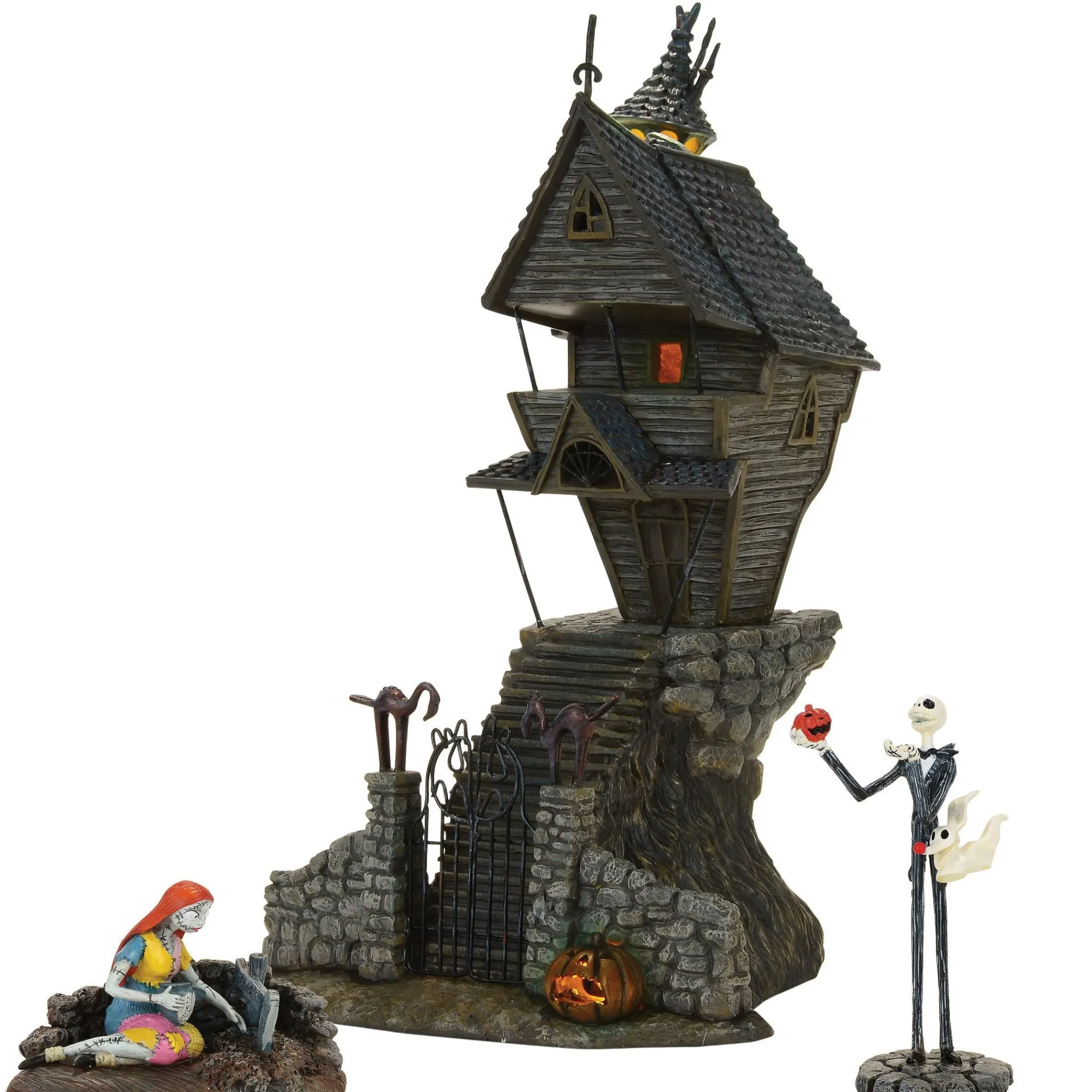 Department 56 Village Lighted Buildings | Jack's House with Jack & Sally