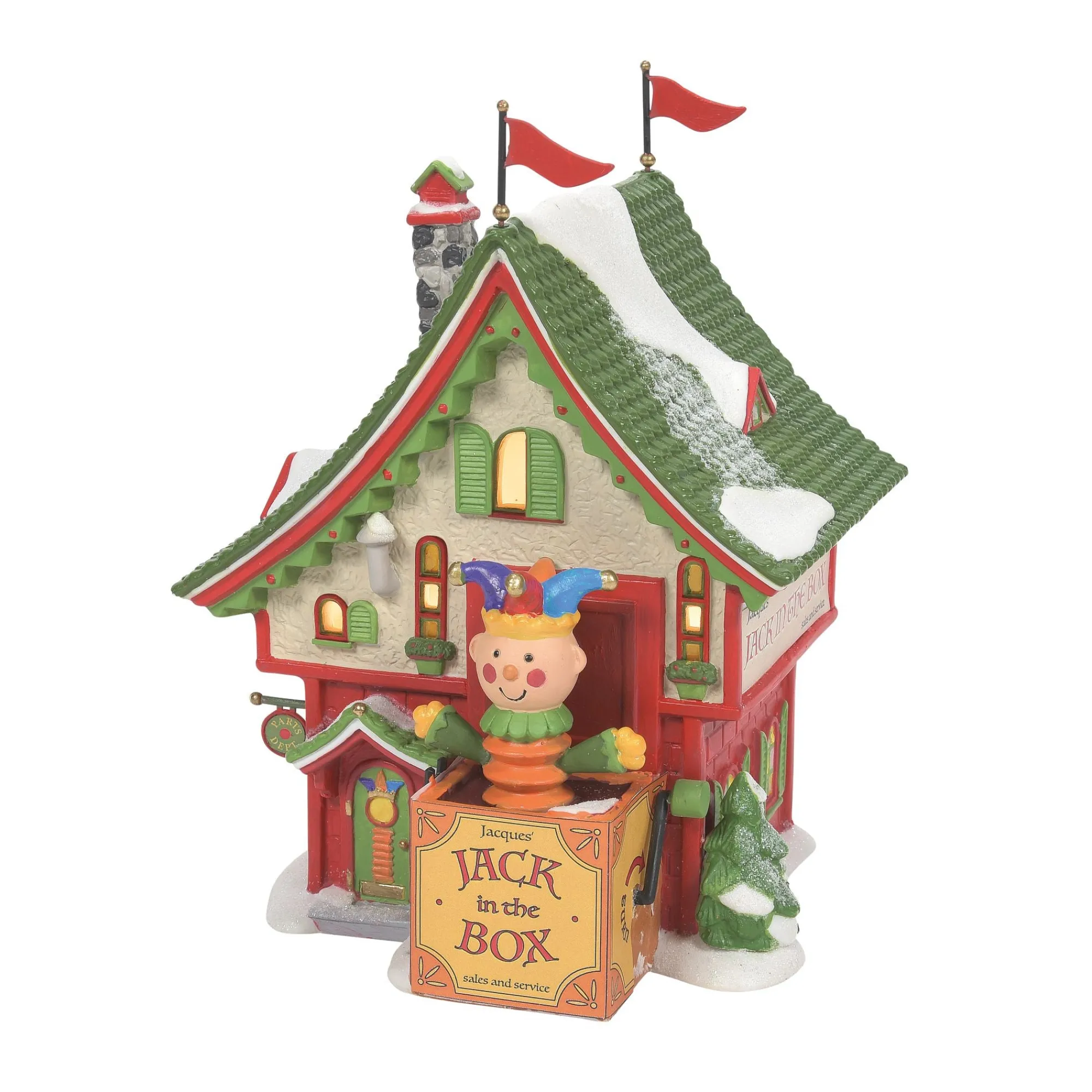 Department 56 Village Lighted Buildings | Jacques Jack In The Box Shop