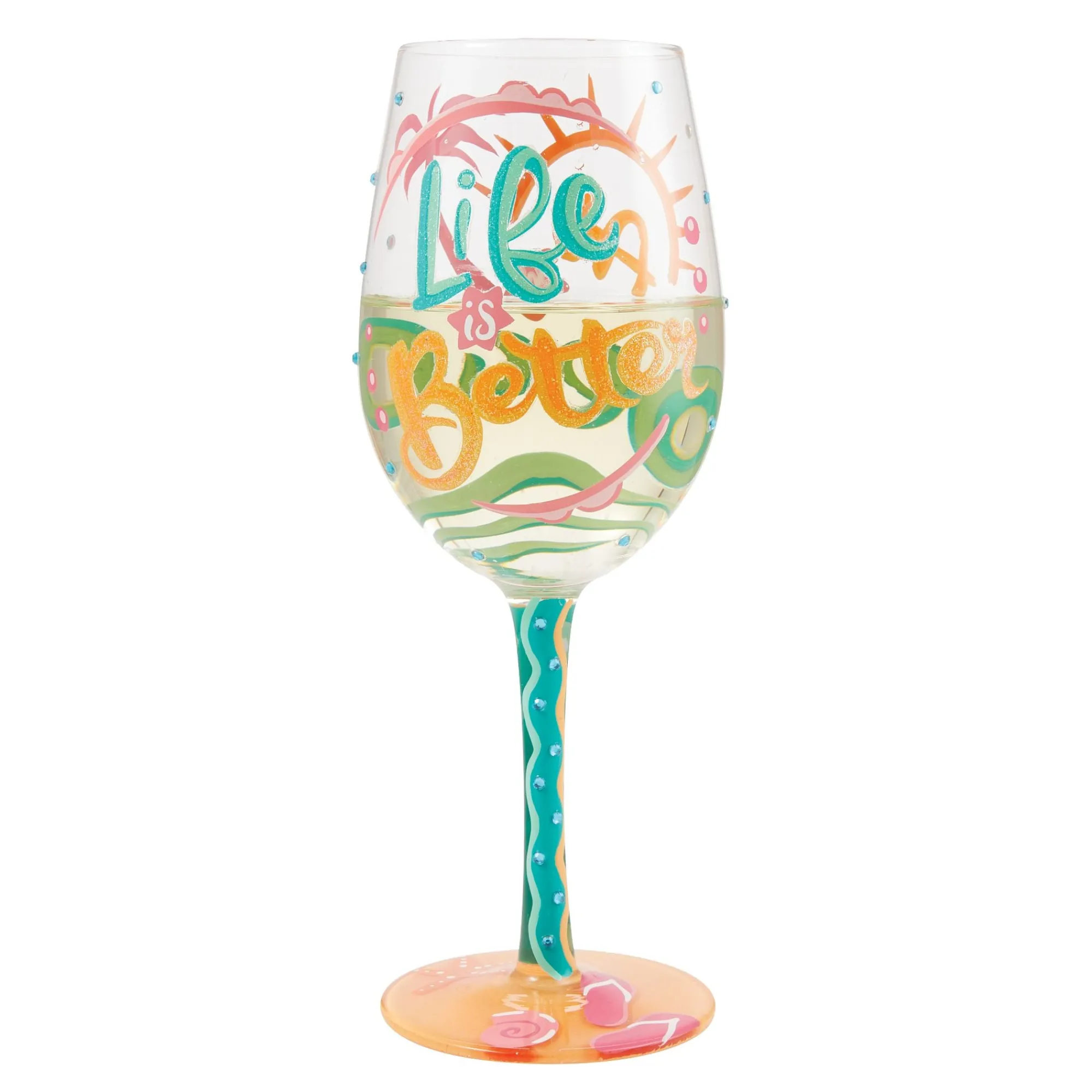 Enesco Gift Drinkware | Life At TheBeach Wine Glass
