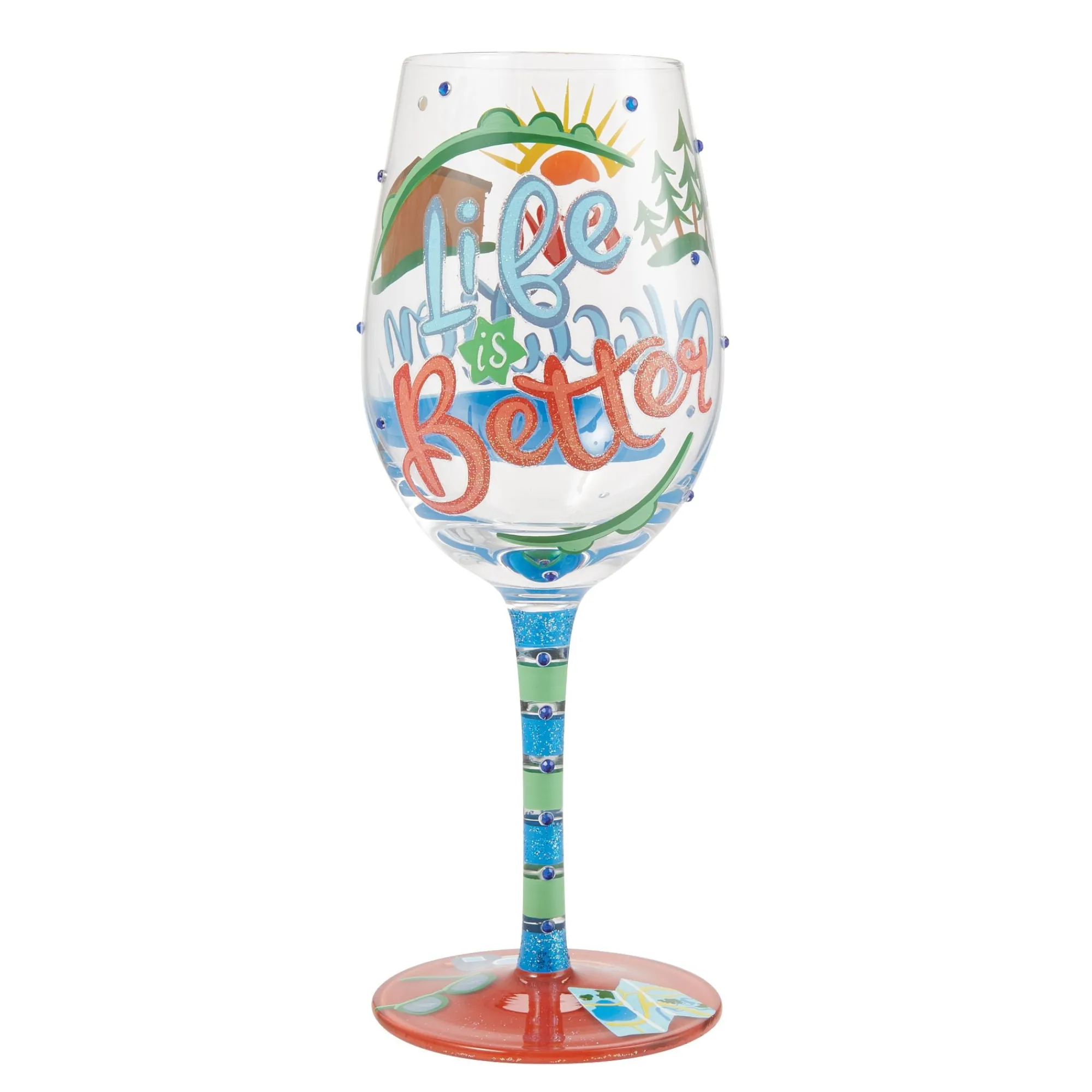 Enesco Gift Drinkware | Life on Vacation Wine Glass