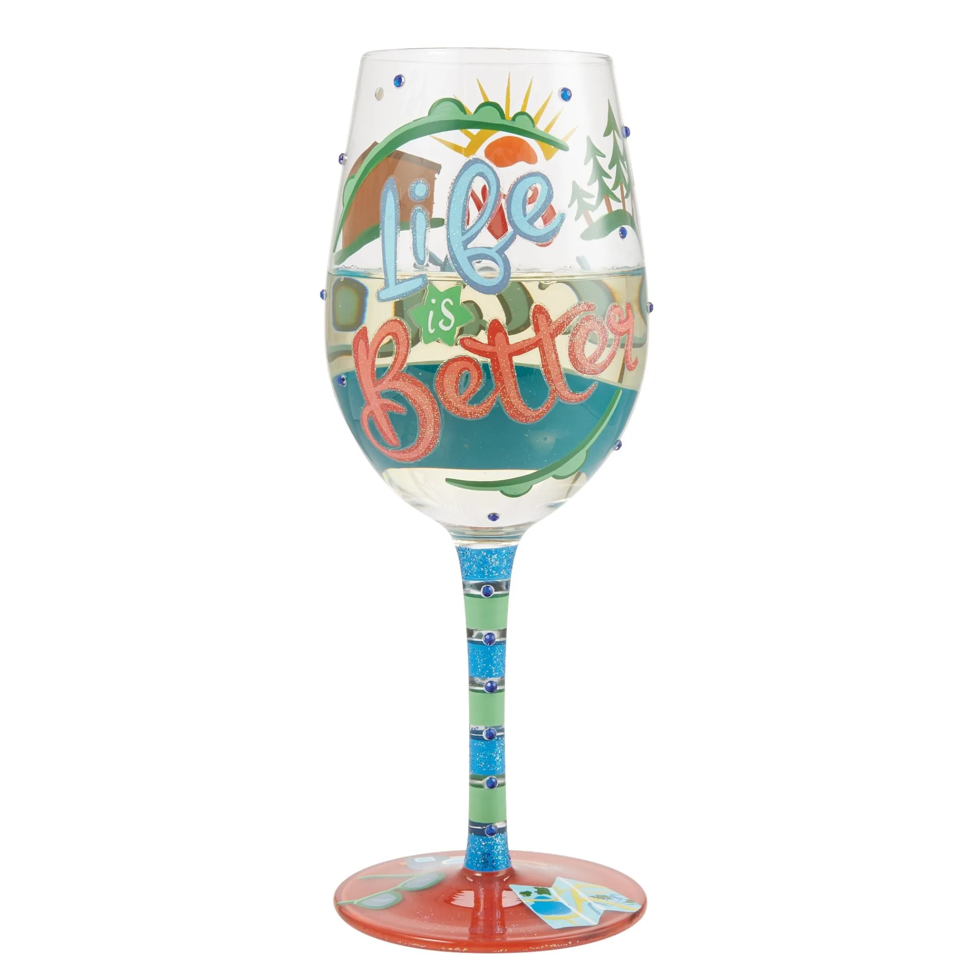 Enesco Gift Drinkware | Life on Vacation Wine Glass