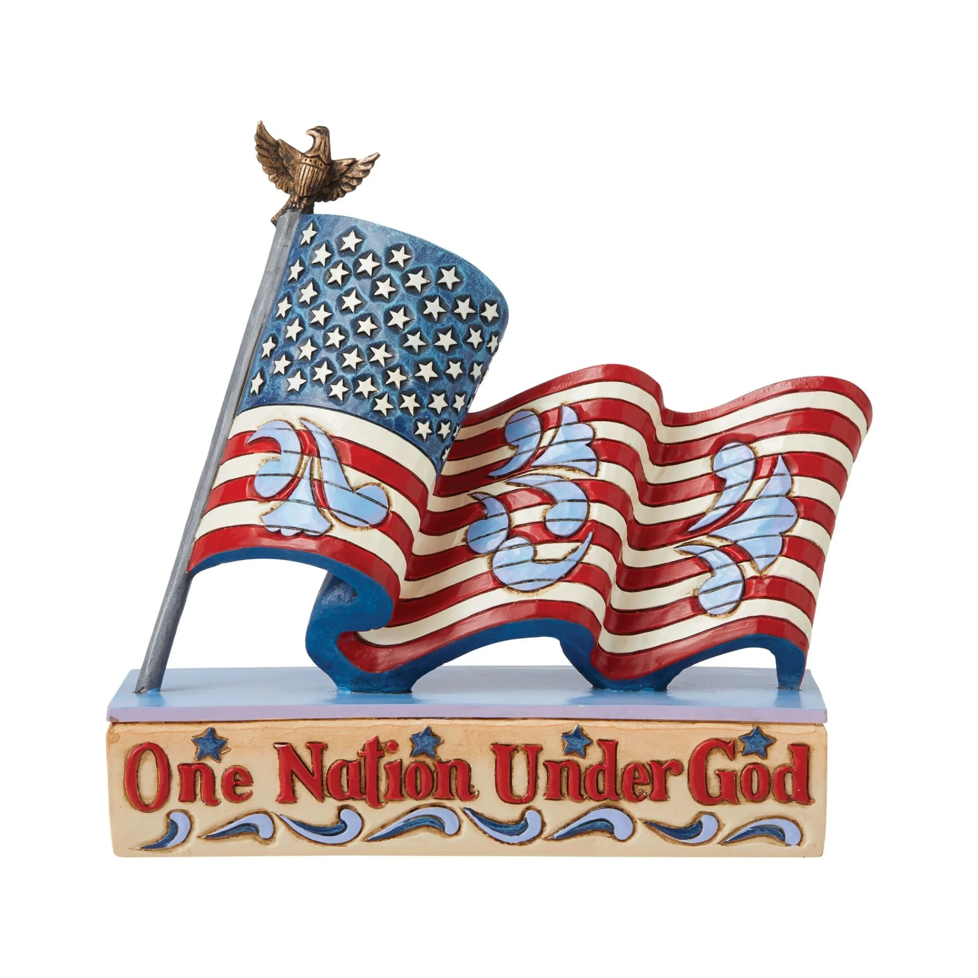 Enesco Gift Figurines | Religious | Patriotic One Nation Flag
