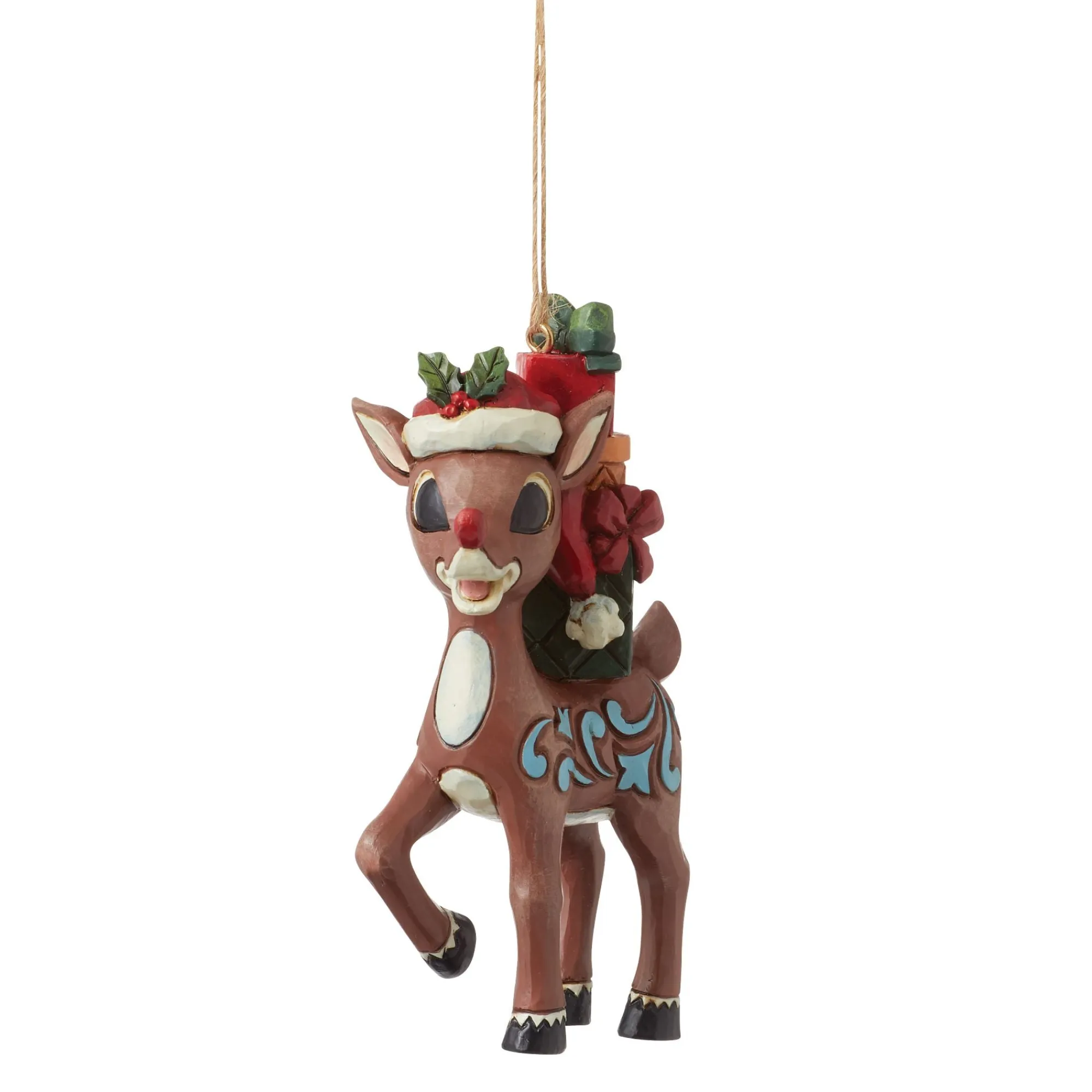 Enesco Gift Ornaments | Rudolph with Stacked Presents