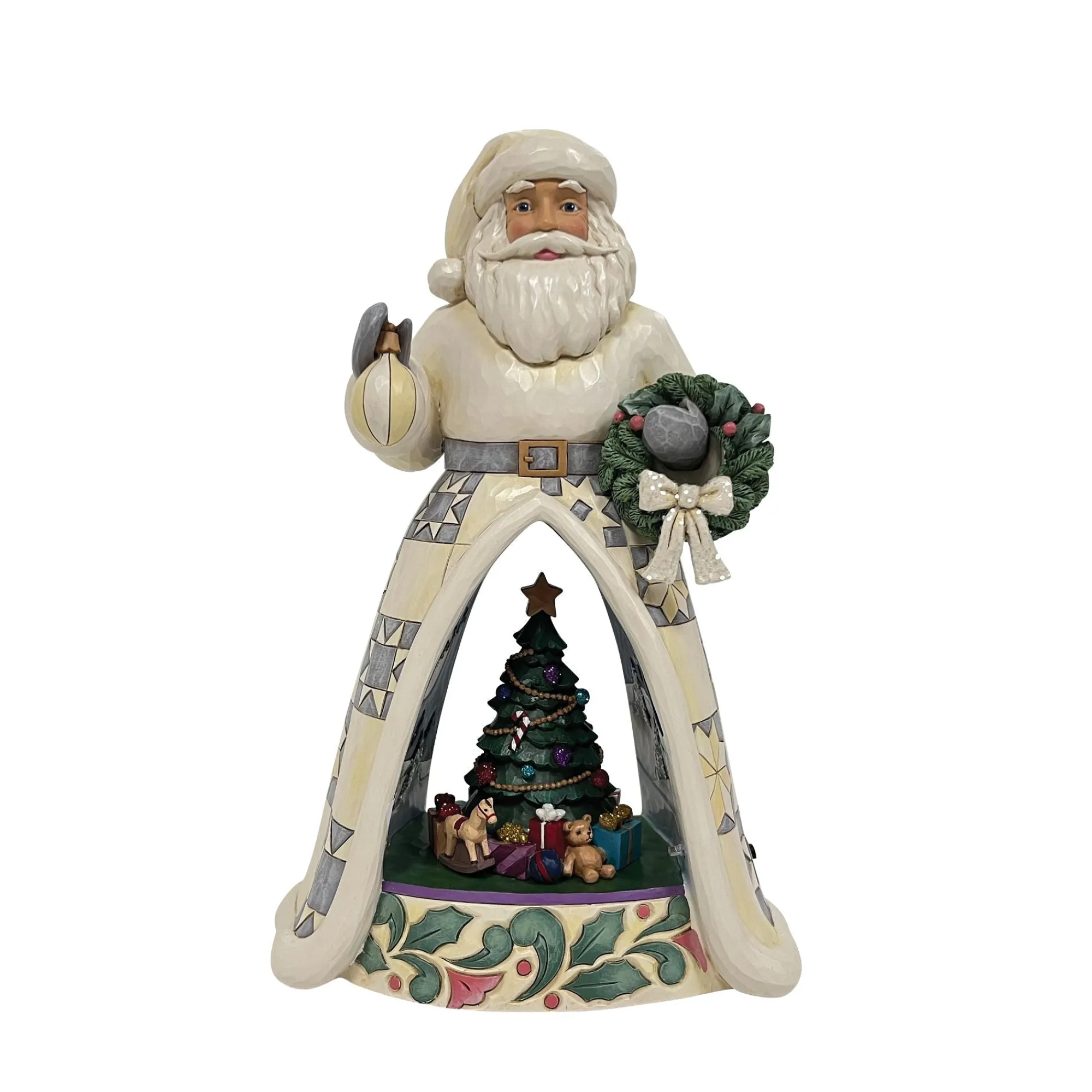 Enesco Gift Figurines | Santas | Santa Open Scene LED with Ani