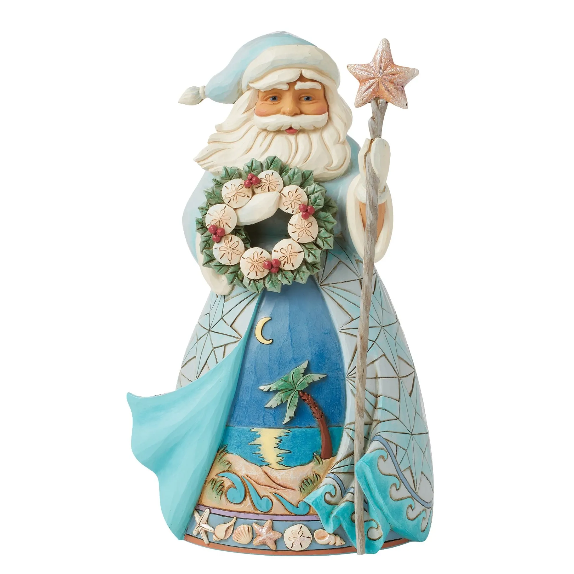 Enesco Gift Figurines | Santas | Santa with Sand Dollar Fig