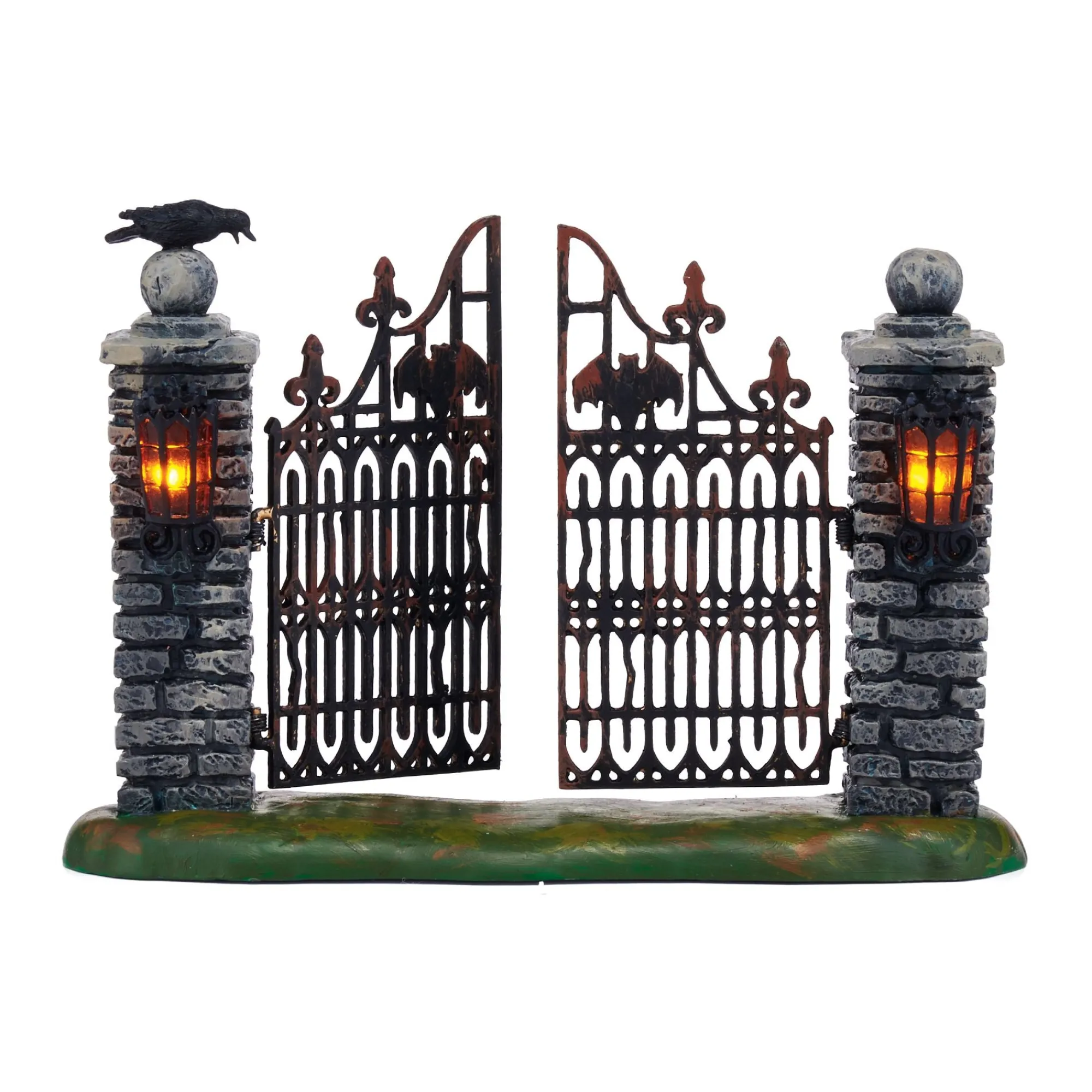 Department 56 Village Parts And Accessories | Spooky Wrought Iron Gate
