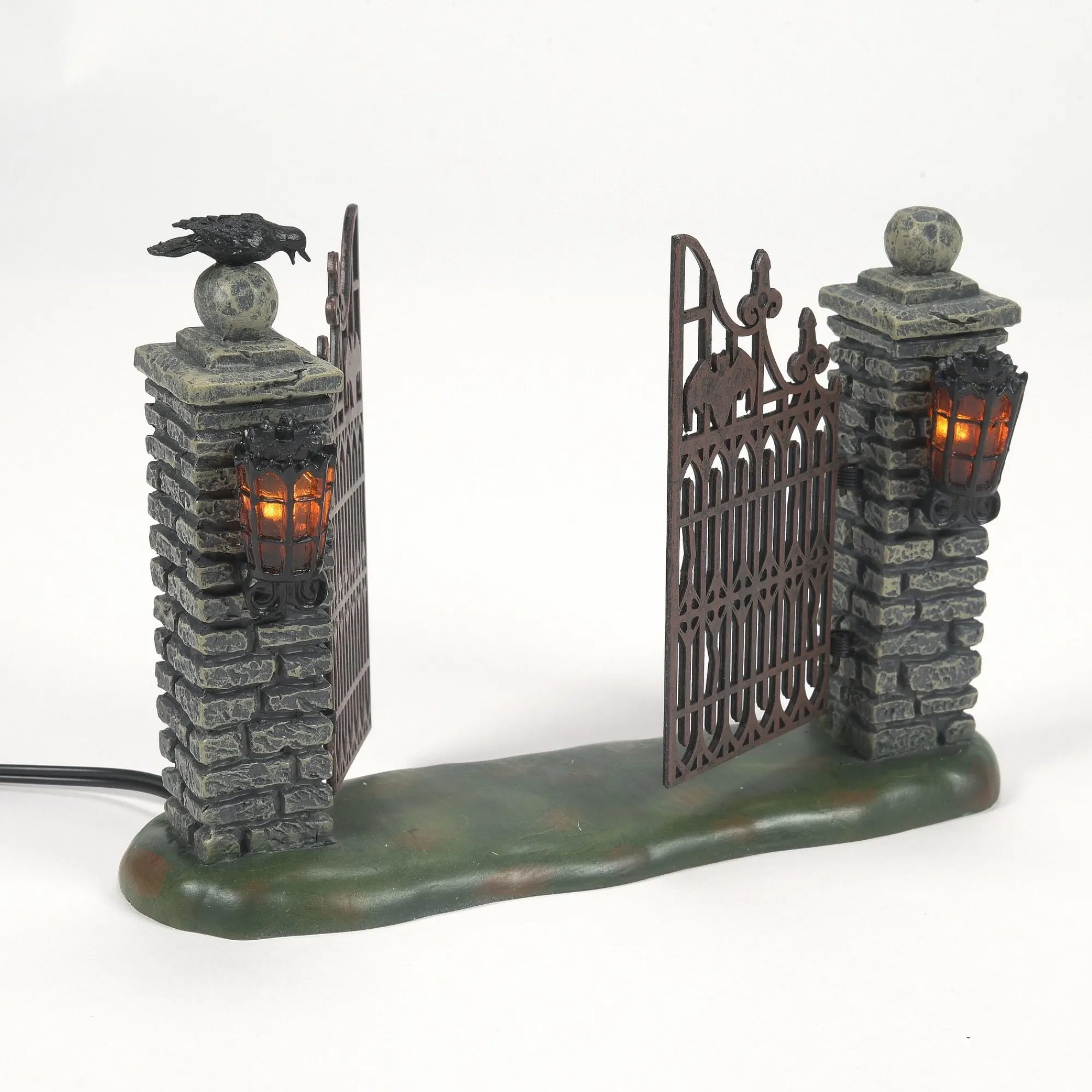 Department 56 Village Parts And Accessories | Spooky Wrought Iron Gate