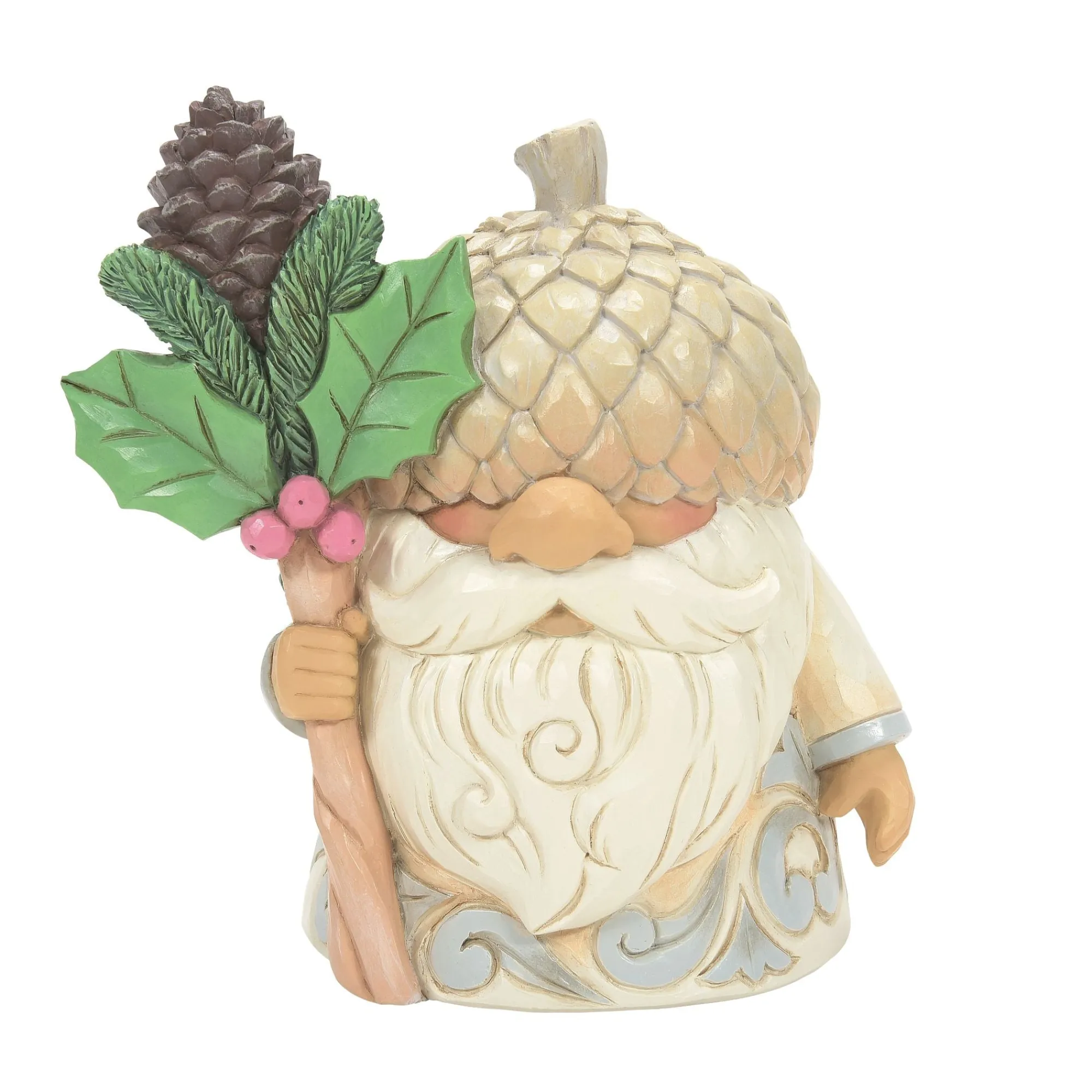 Enesco Gift Figurines | White Woodland Gnome Acorn Hat