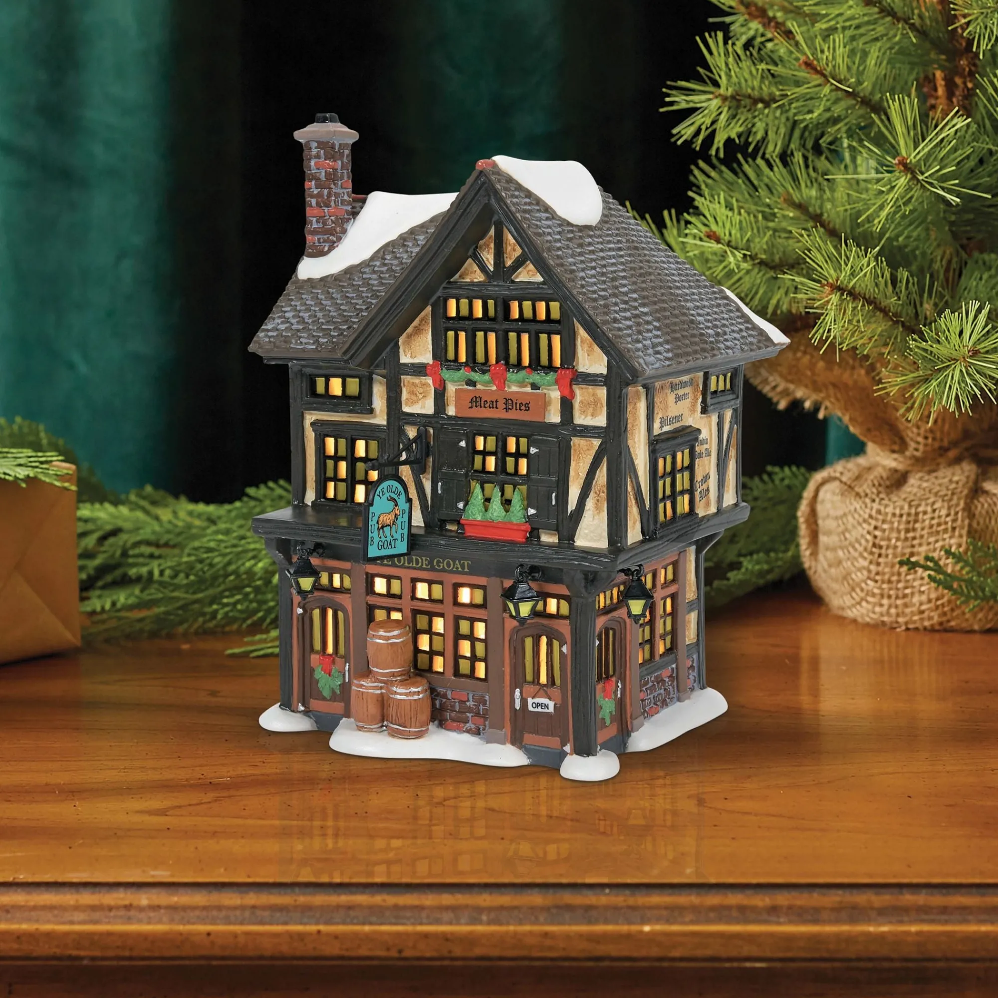 Department 56 Village Lighted Buildings | Ye Olde Goat Pub